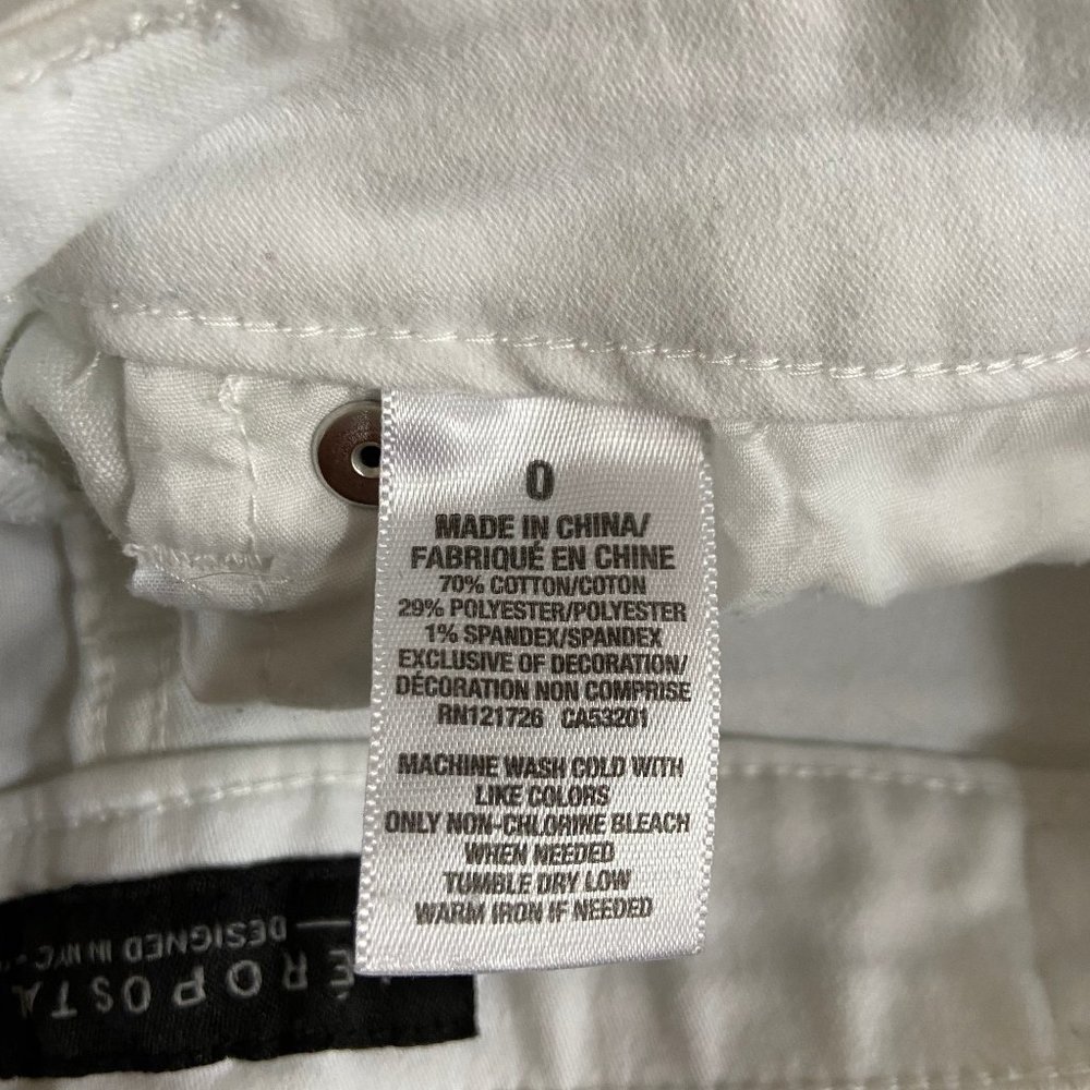 Aeropostale white high waisted midi shorts - Picture 4 of 5